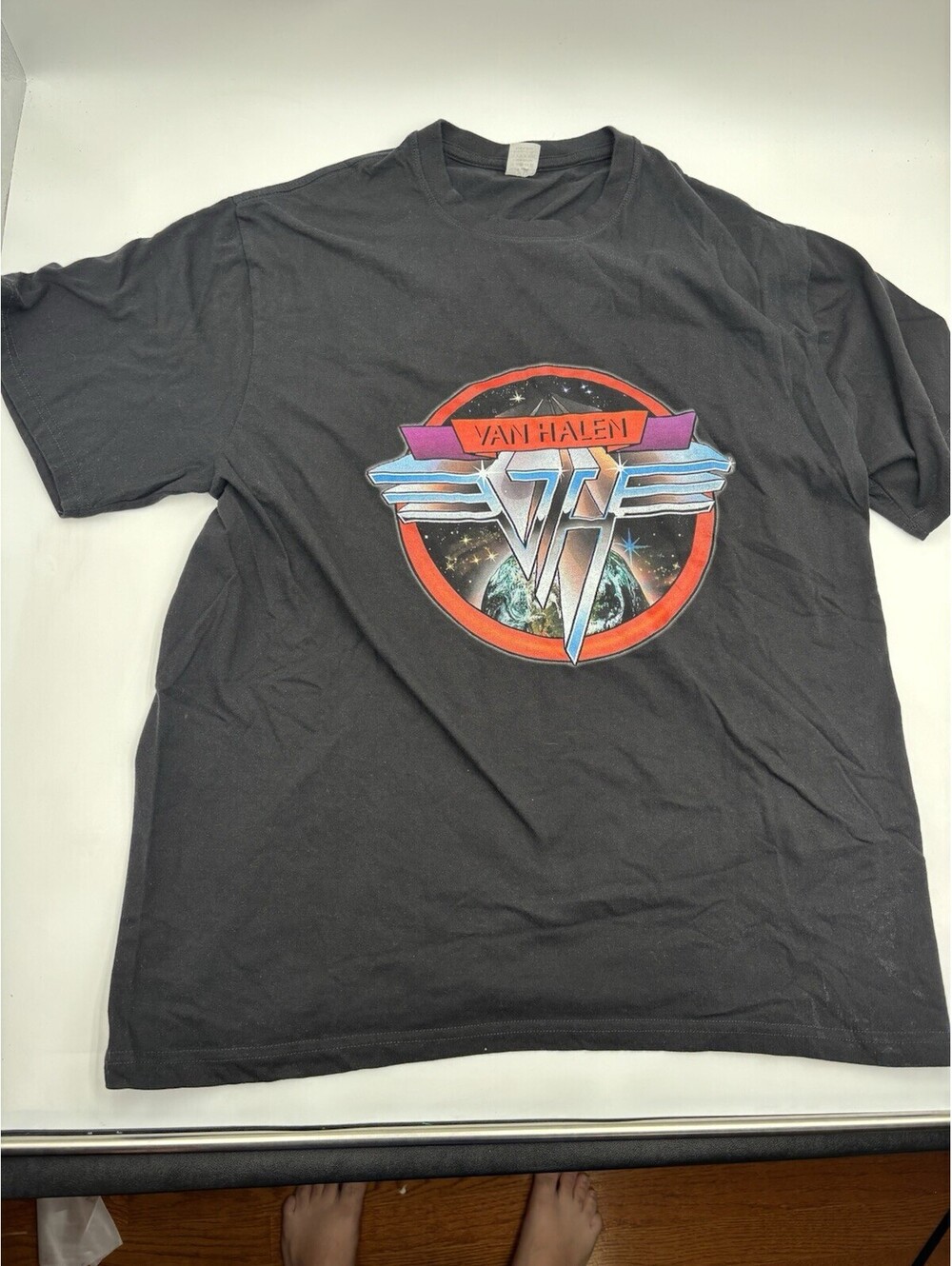 Van Halen Vintage Band Tee Black Cotton XL!!